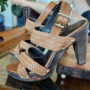 Vince Camuto Braided Leather Heels